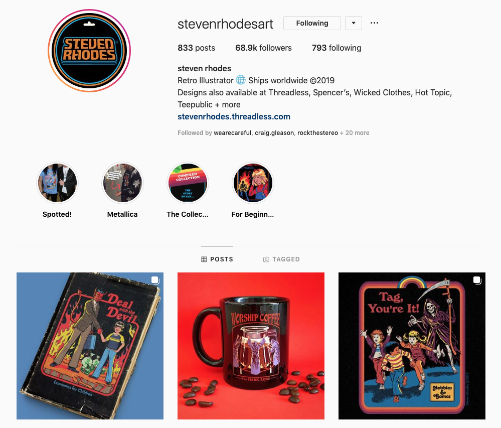 Steven Rhodes' Instagram Profile 