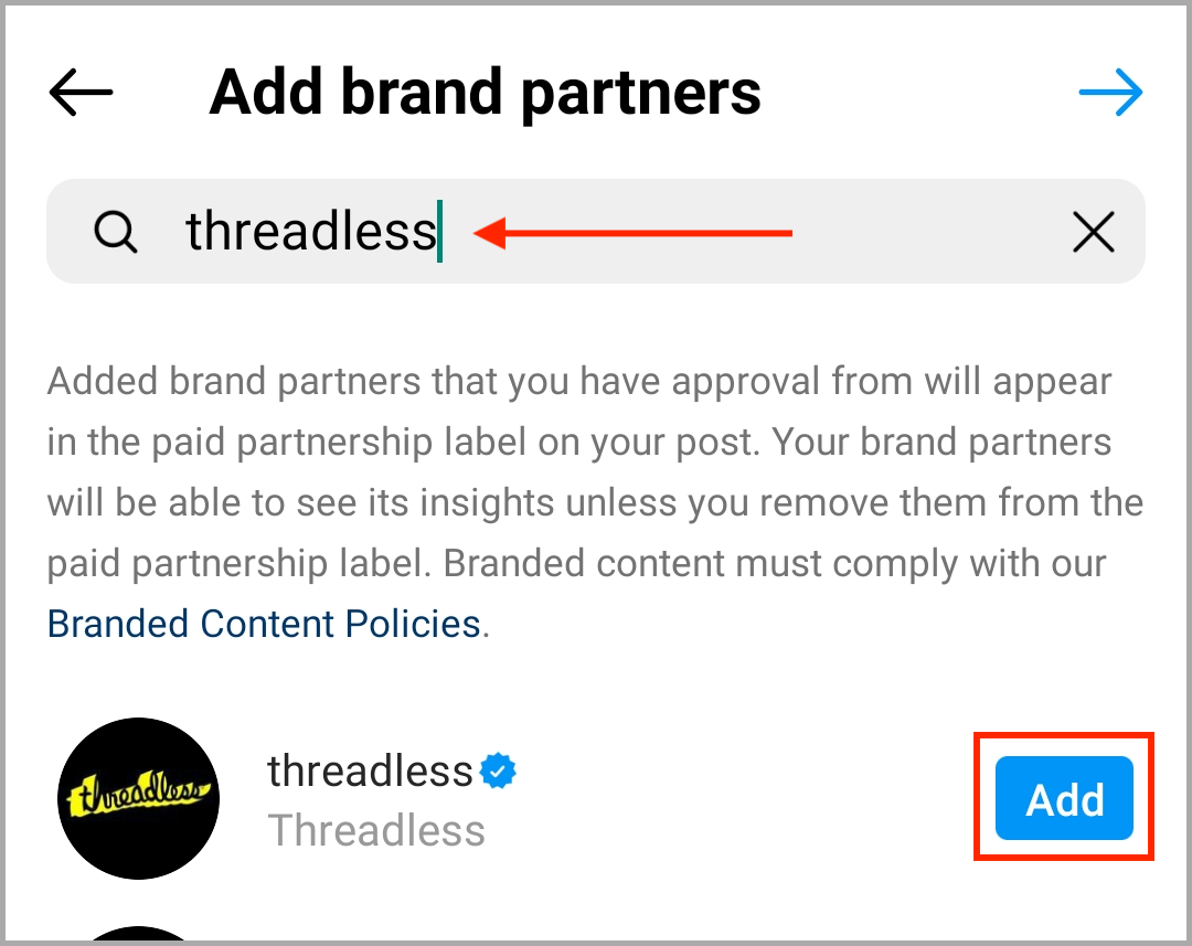 Add brand partners