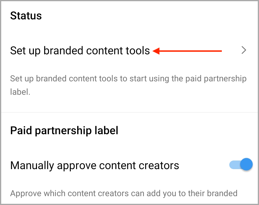 Set up branded content tools