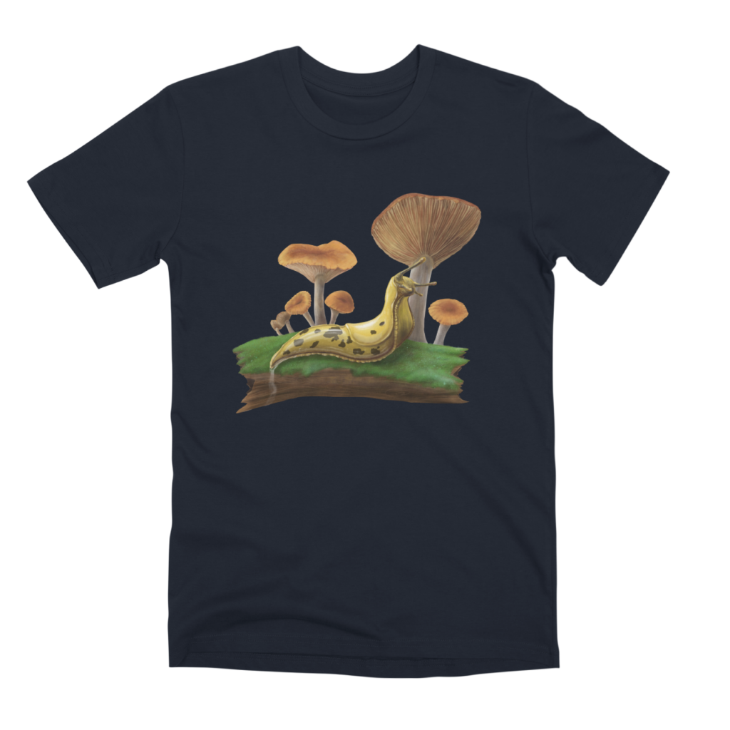 "banana slug with mushrooms" Premium T-Shirt